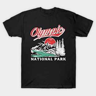 Olympic National Park 80'S Mountains T-Shirt